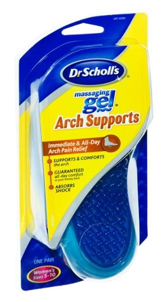 slide 1 of 1, Dr. Scholl's Massaging Gel Arch Supports Women's - Sizes 5-10, 1 ct