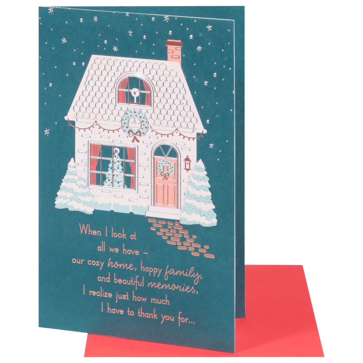 slide 3 of 9, American Greetings Don''t let Christmas pass without telling your wife how much she means to you. This charming Christmas card from American Greetings is the perfect way to let your wife know just how much you love and appreciate her. With colorful foil, a glossy design, and a beautifully heartfelt message, this card will make you wife''s holiday very happy. Make her smile with American Greetings., 1 ct