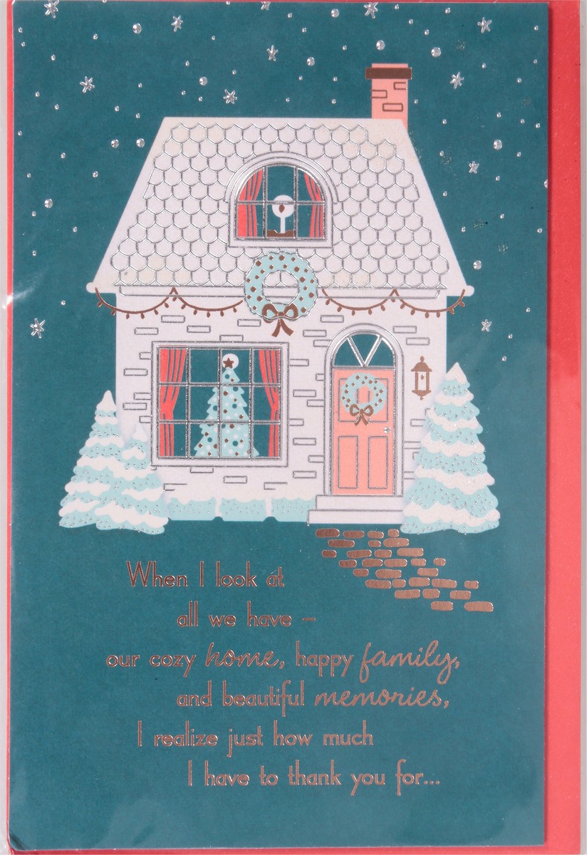 slide 2 of 9, American Greetings Don''t let Christmas pass without telling your wife how much she means to you. This charming Christmas card from American Greetings is the perfect way to let your wife know just how much you love and appreciate her. With colorful foil, a glossy design, and a beautifully heartfelt message, this card will make you wife''s holiday very happy. Make her smile with American Greetings., 1 ct