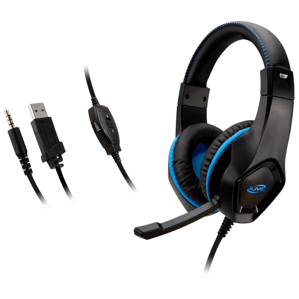 slide 1 of 2, iLive Gaming Over-the-Ear Headphones - Black, 1 ct
