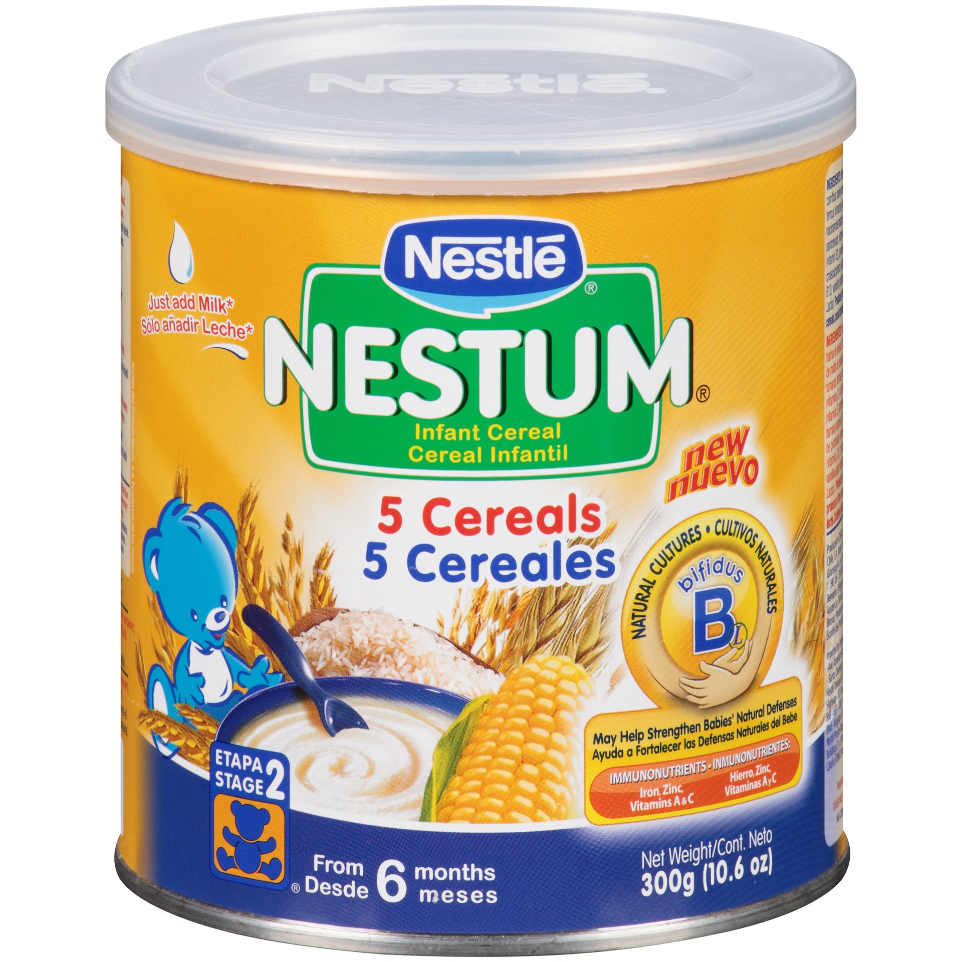 slide 1 of 5, Nestle Nestum Infant Cereal, 5 Cereals, 10.6 oz, 10.6 oz