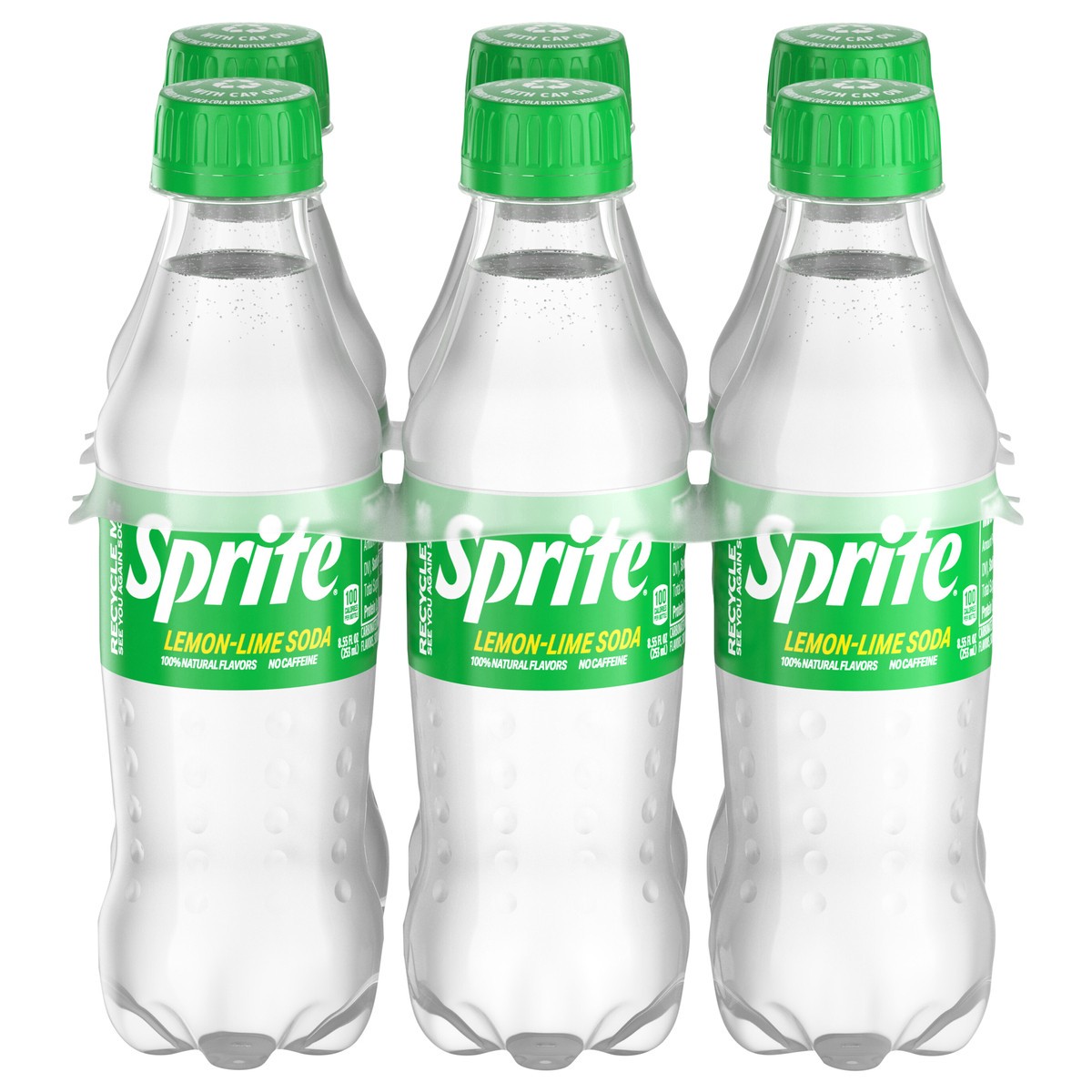 slide 1 of 9, Sprite Bottles, 8.55 fl oz, 6 Pack, 6 ct