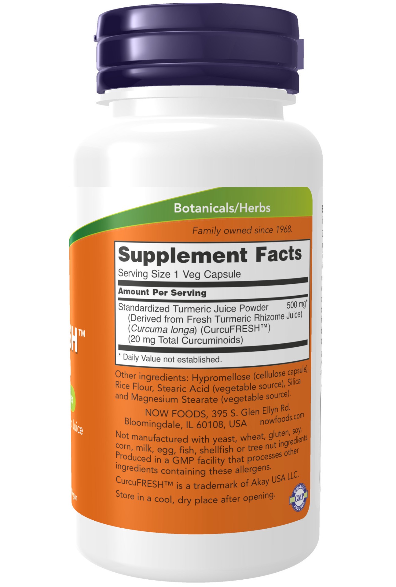 slide 4 of 5, NOW Supplements CurcuFRESH™ Curcumin - 60 Veg Capsules, 60 ct