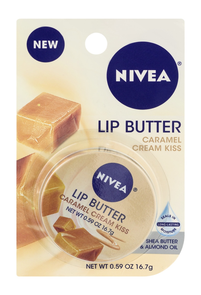 slide 1 of 1, Nivea Caramel Cream Kiss Lip Butter, 0.59 oz