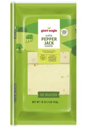 Giant Eagle Sliced Pepper Jack Cheese - 16 oz