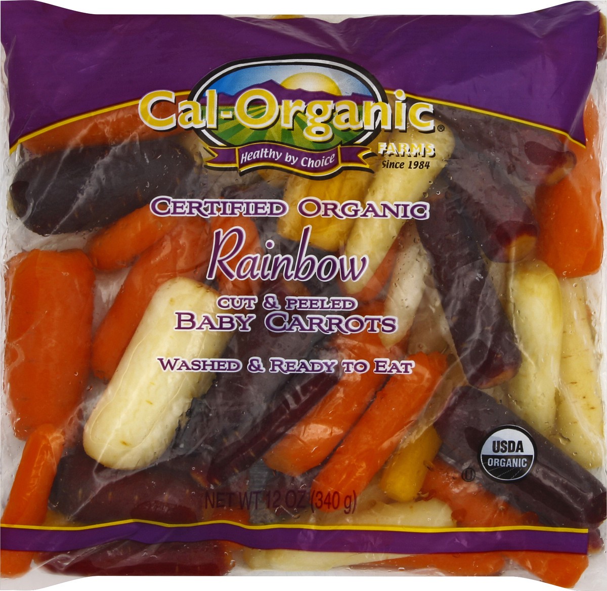 slide 1 of 3, Cal-Organic Farms Organic Rainbow Baby Carrots, 12 oz