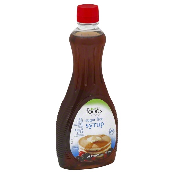 slide 1 of 1, Lowes Foods Syrup Sugar-Free, 24 oz