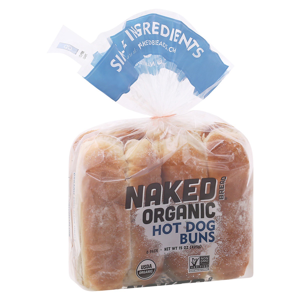 slide 7 of 9, Naked Bread Organic Hot Dog Buns 8 ea Bag, 8 ct