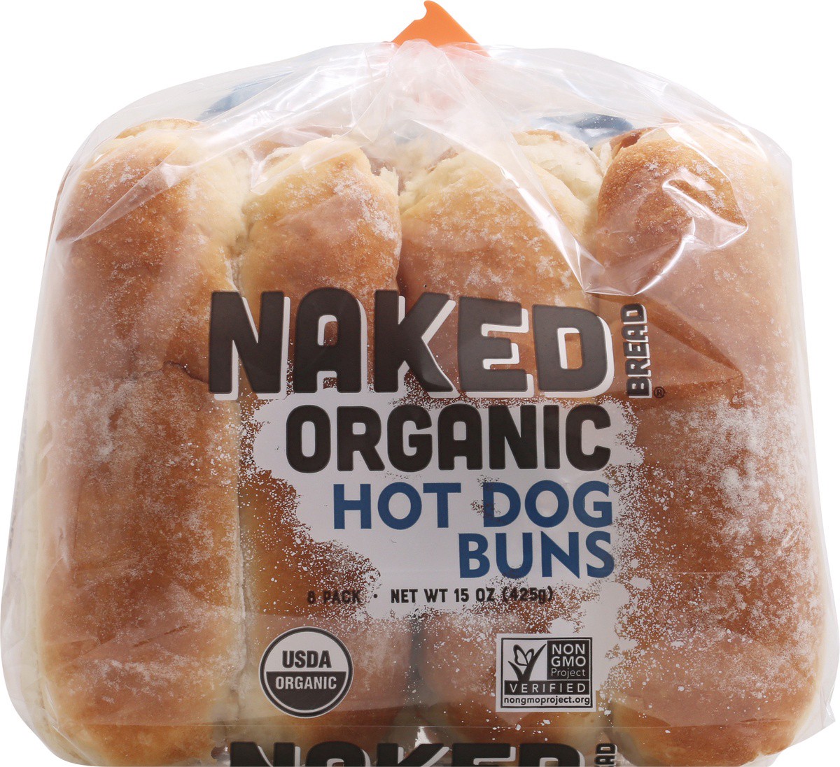 slide 4 of 9, Naked Bread Organic Hot Dog Buns 8 ea Bag, 8 ct