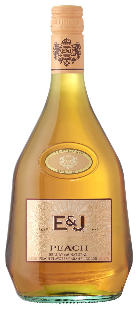 slide 1 of 11, E&J E & J Peach Flavored Brandy 750ml, 750 ml