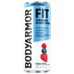 BODYARMOR FIT Zero Sugar Sports Drink Mixed Berry Can, 12 fl oz