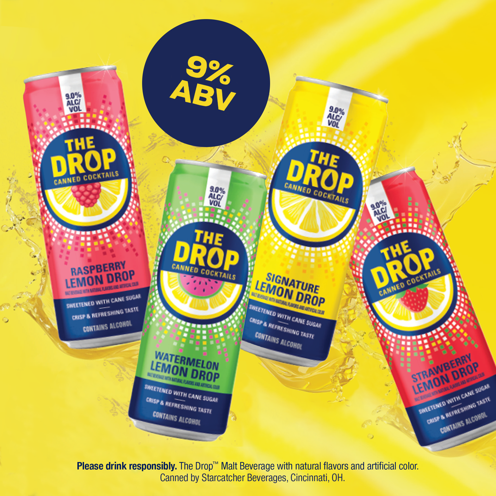 slide 3 of 8, The Drop Canned Cocktails Variety Pack, 8 pk 12 fl. oz. Cans, 9.0% ABV, 96 fl oz