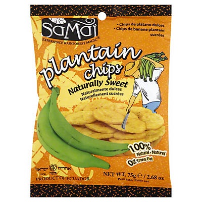 slide 1 of 1, Samai Chips, Plantain, Naturally Sweet, 2.65 oz