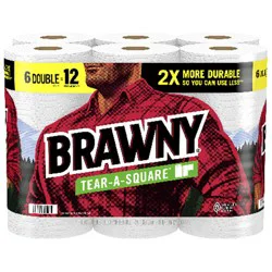 Brawny Paper Towels, Tear-A-Square, 2-Ply