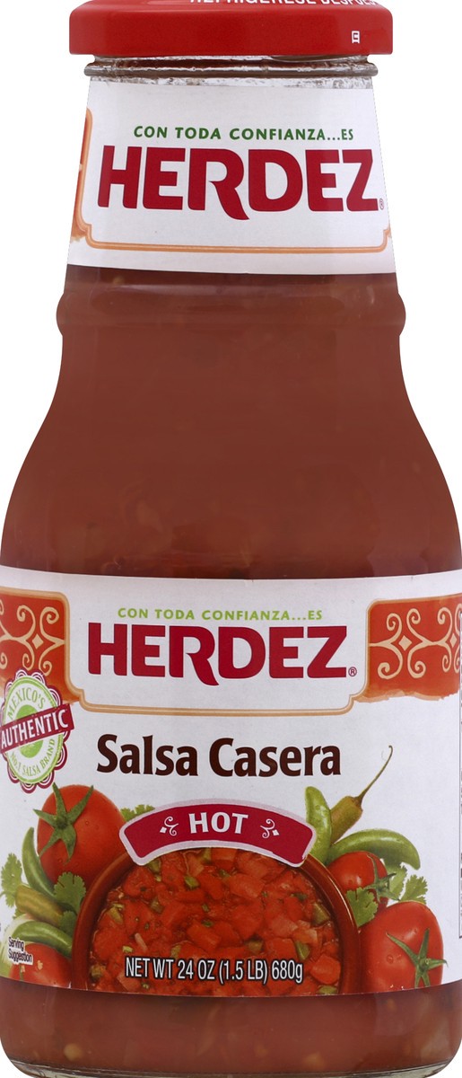 slide 4 of 7, Herdez Casera Hot Salsa, 24 oz