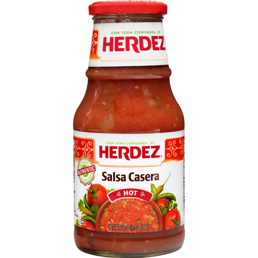 slide 1 of 7, Herdez Casera Hot Salsa, 24 oz