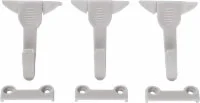 Safety 1ˢᵗ Spring-Loaded Cabinet & Drawer Latch (3pk), White