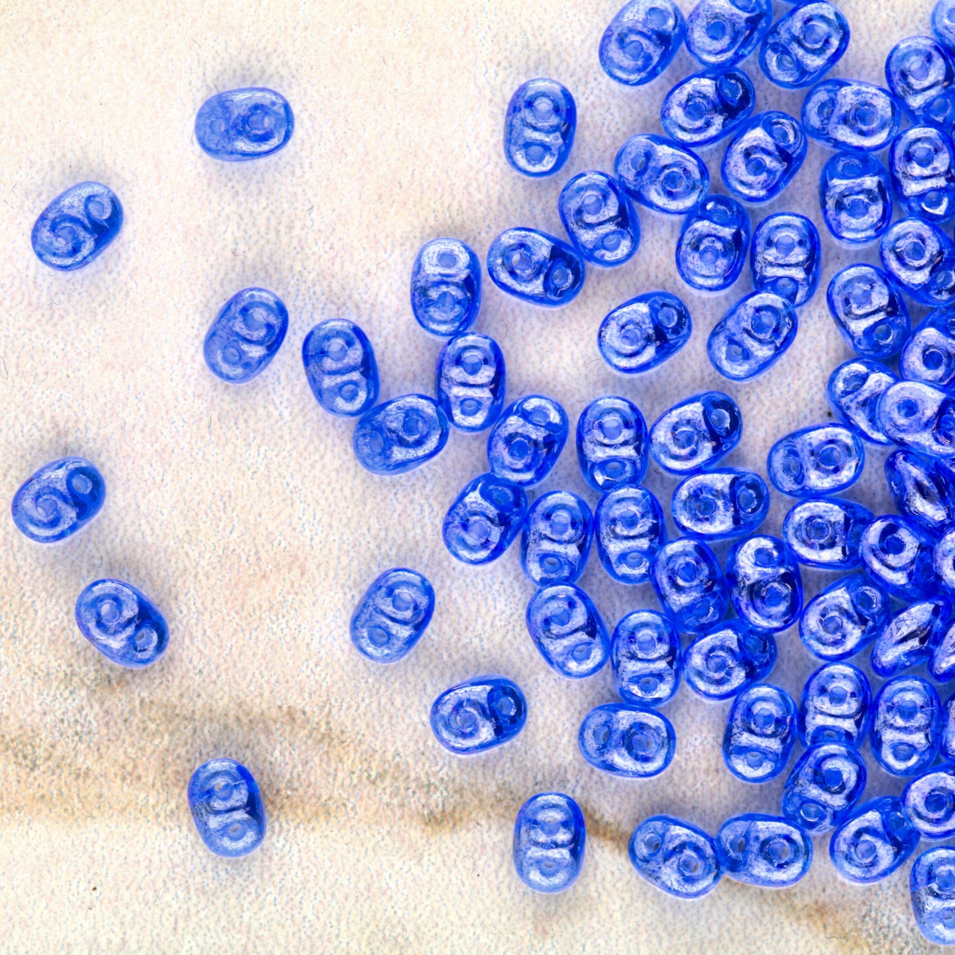 slide 2 of 5, Superduo Two-Hole Czech Glass Beads, 2.5mm x 5mm