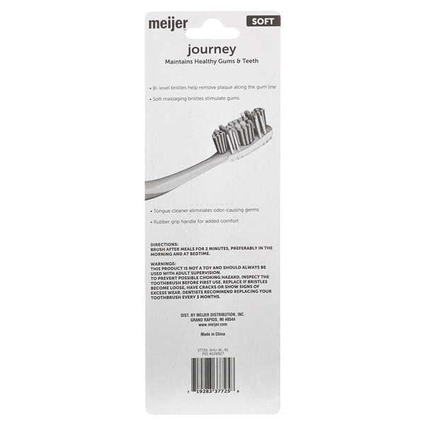 slide 4 of 5, Meijer Journey Toothbrushes Soft, 4 ct