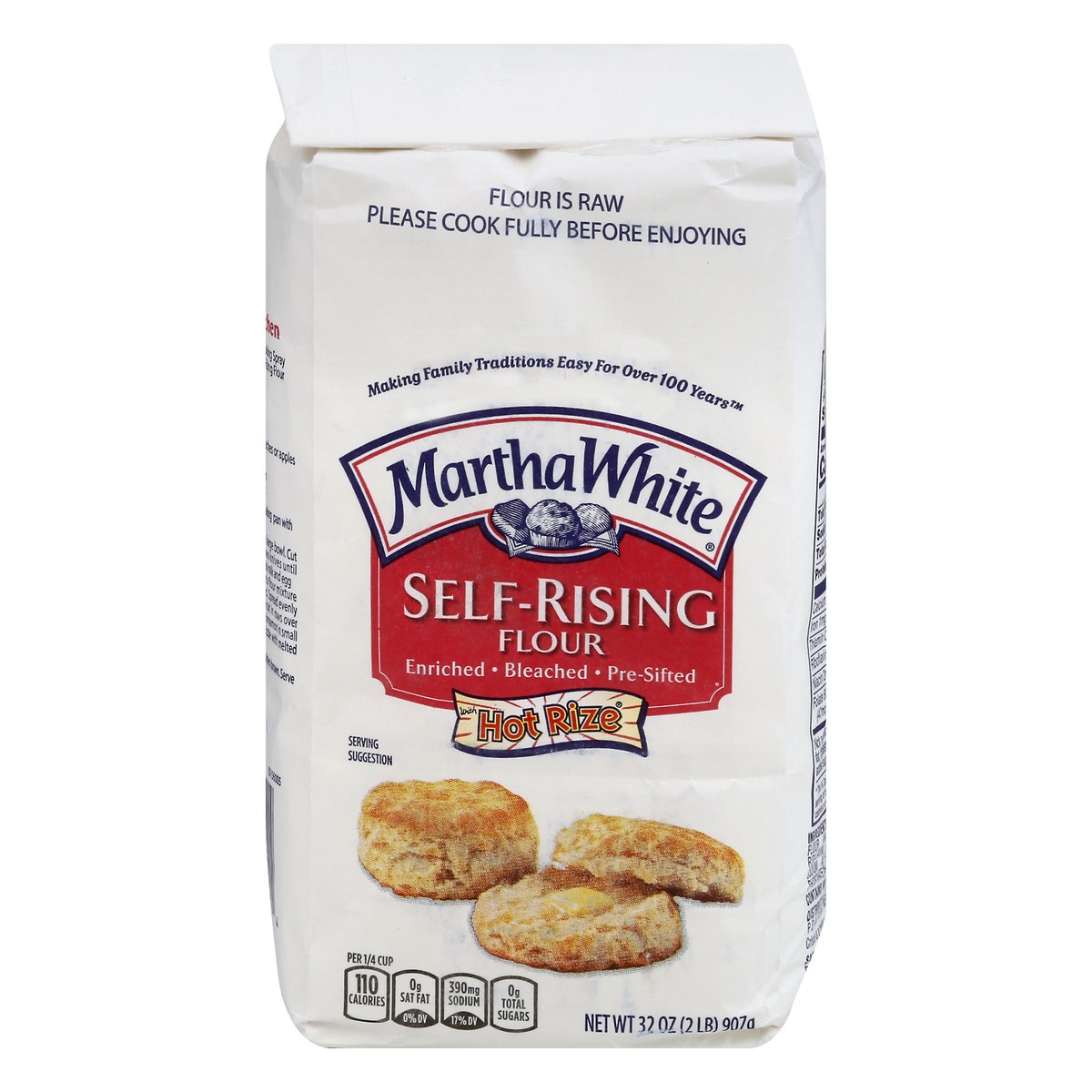 slide 7 of 13, Martha White Self Rising Flour with Hot Rize, 2 Lb Bag, 32 oz