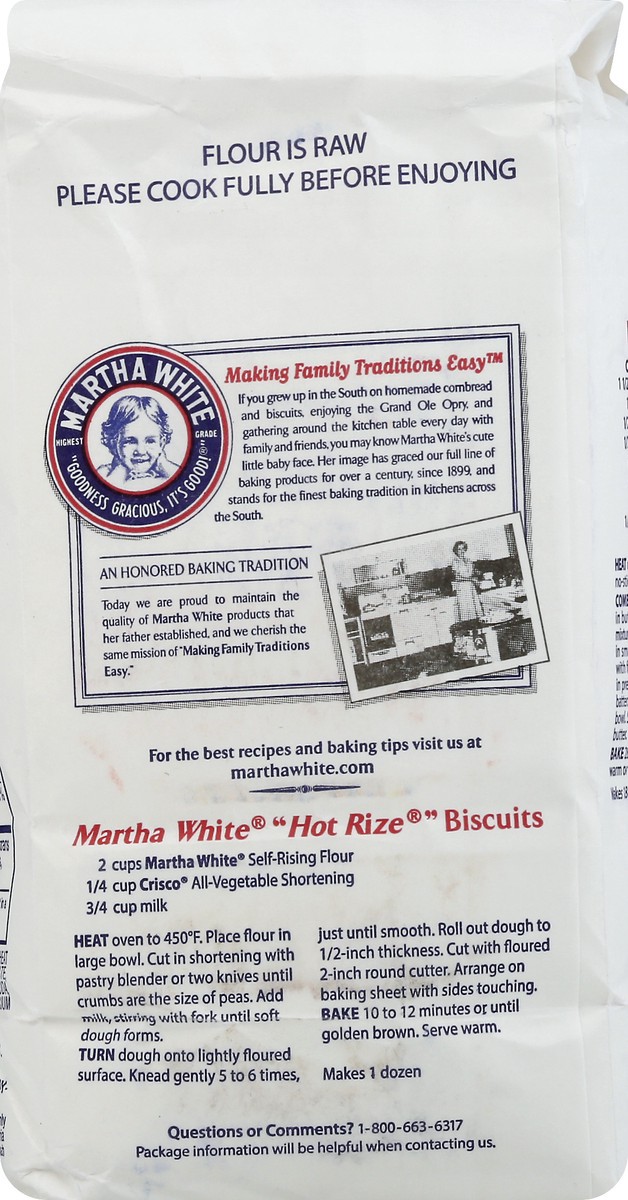 slide 8 of 13, Martha White Self Rising Flour with Hot Rize, 2 Lb Bag, 32 oz