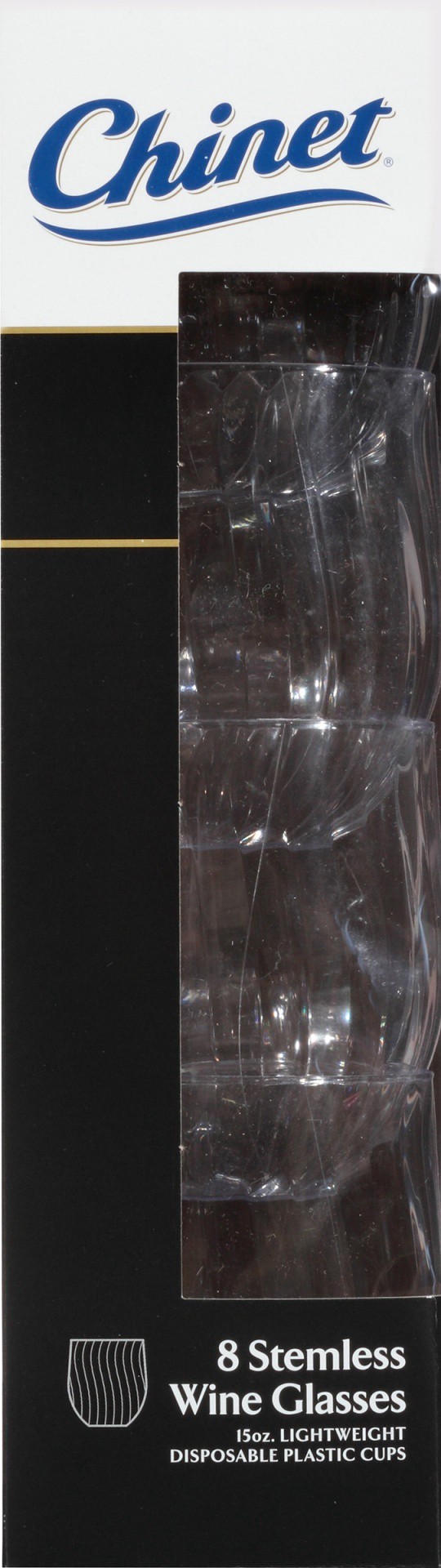 slide 2 of 6, Chinet Stemless Wine Glasses, 8 ct