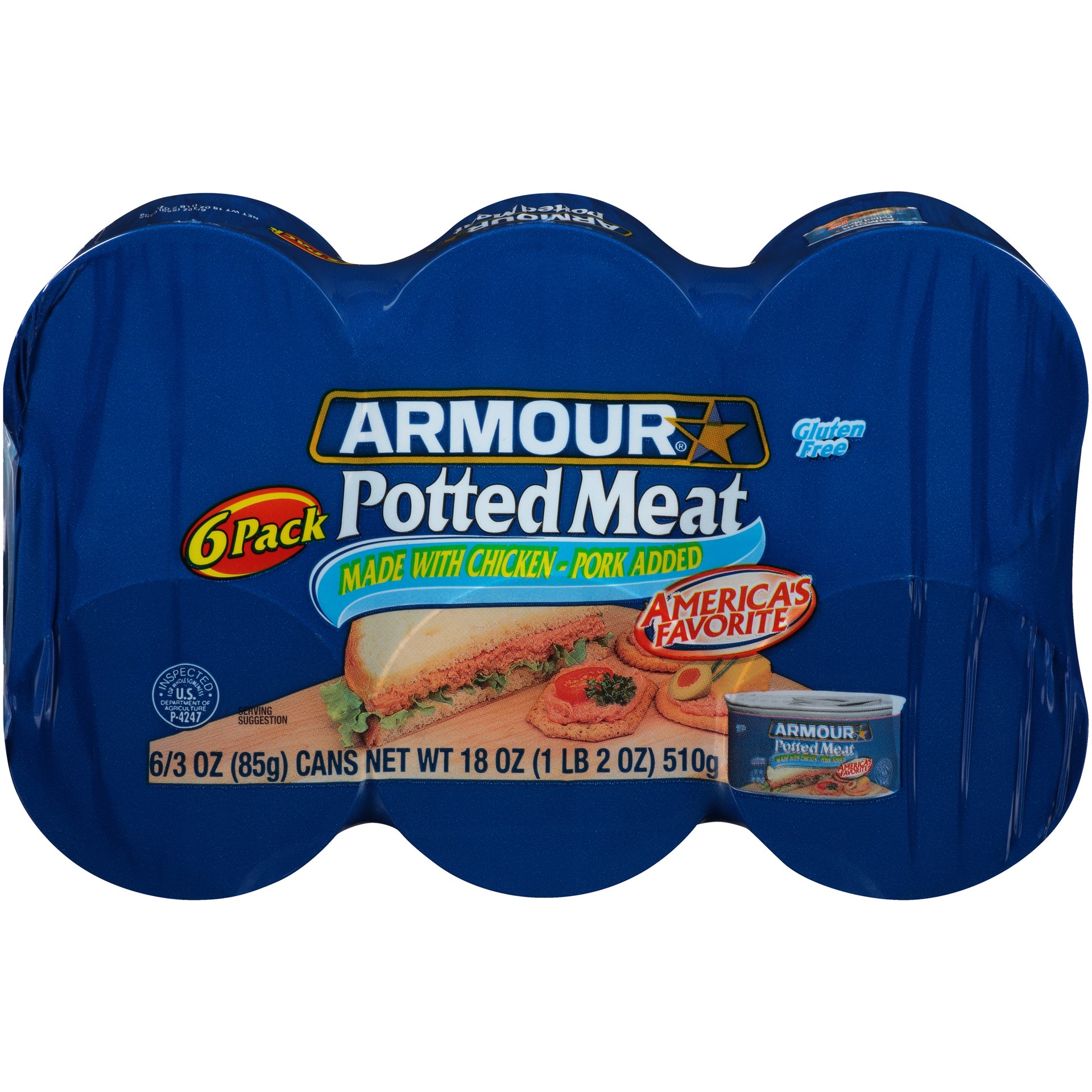 slide 1 of 3, Armour Potted Meat (6 Pack), 6 ct; 3 oz