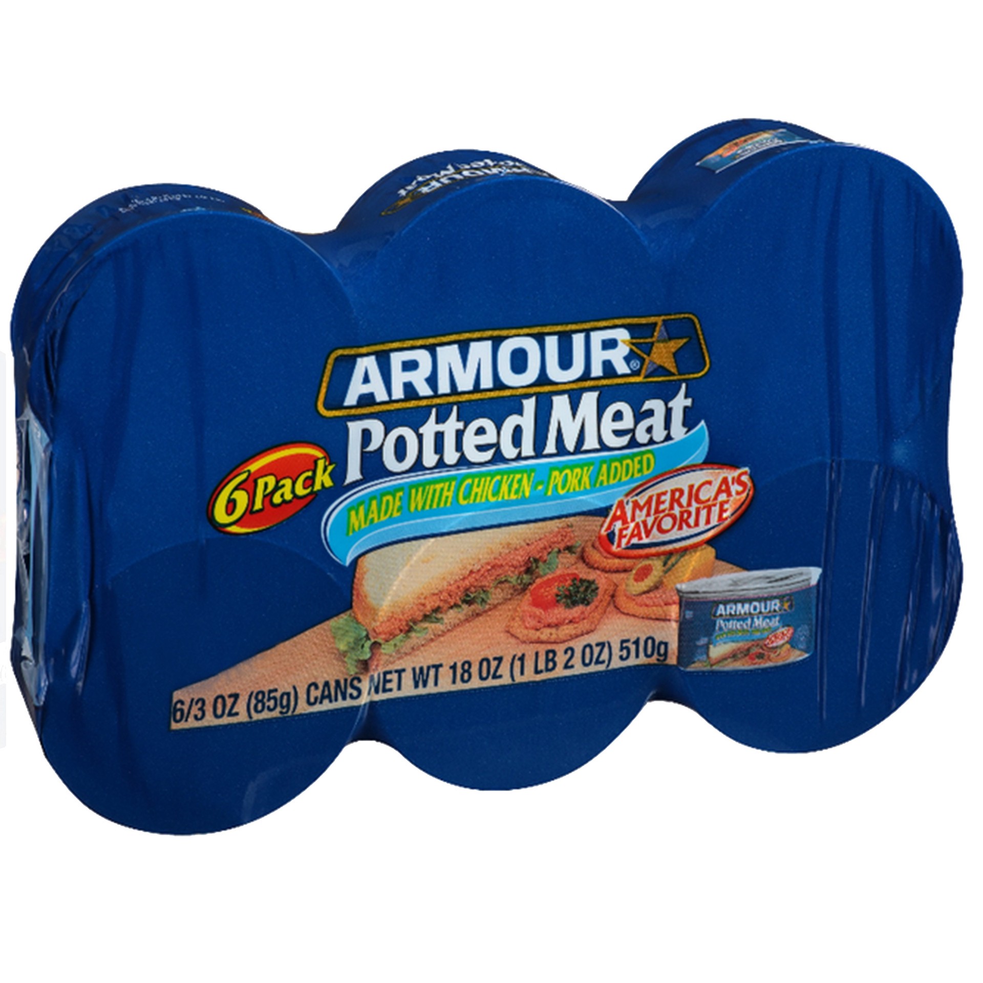 slide 1 of 3, Armour Amour Star Potted Meat, Canned Meat- 6 ct; 3 oz, 6 ct; 3 oz