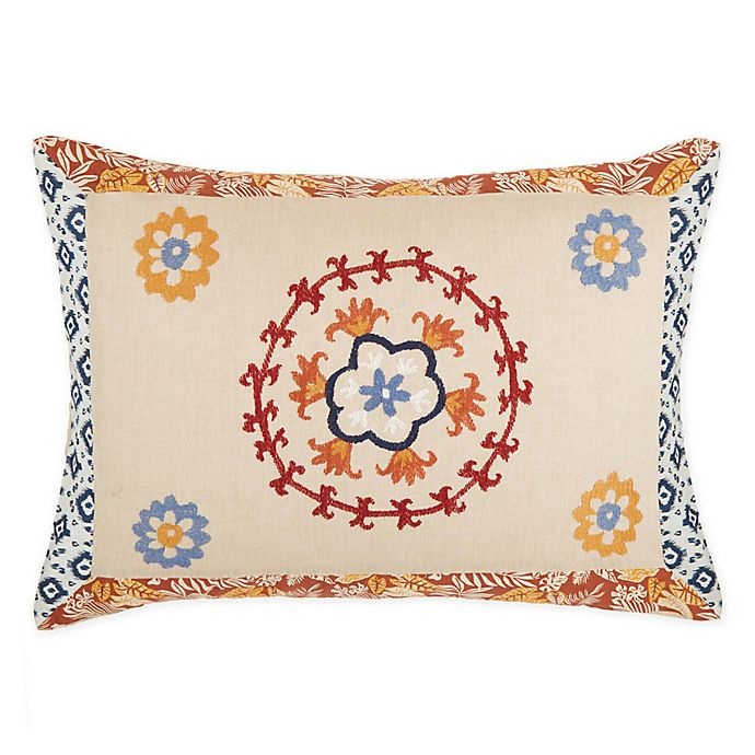 slide 1 of 1, Global Caravan Suzani Embroidered Standard Pillow Sham - Natural, 1 ct