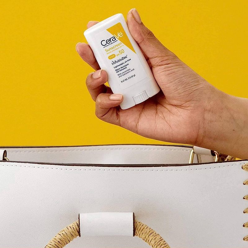 slide 10 of 10, CeraVe 100% Mineral Sunscreen Stick for Face and Body - SPF 50 - 0.47oz, 50 x 0.47 oz
