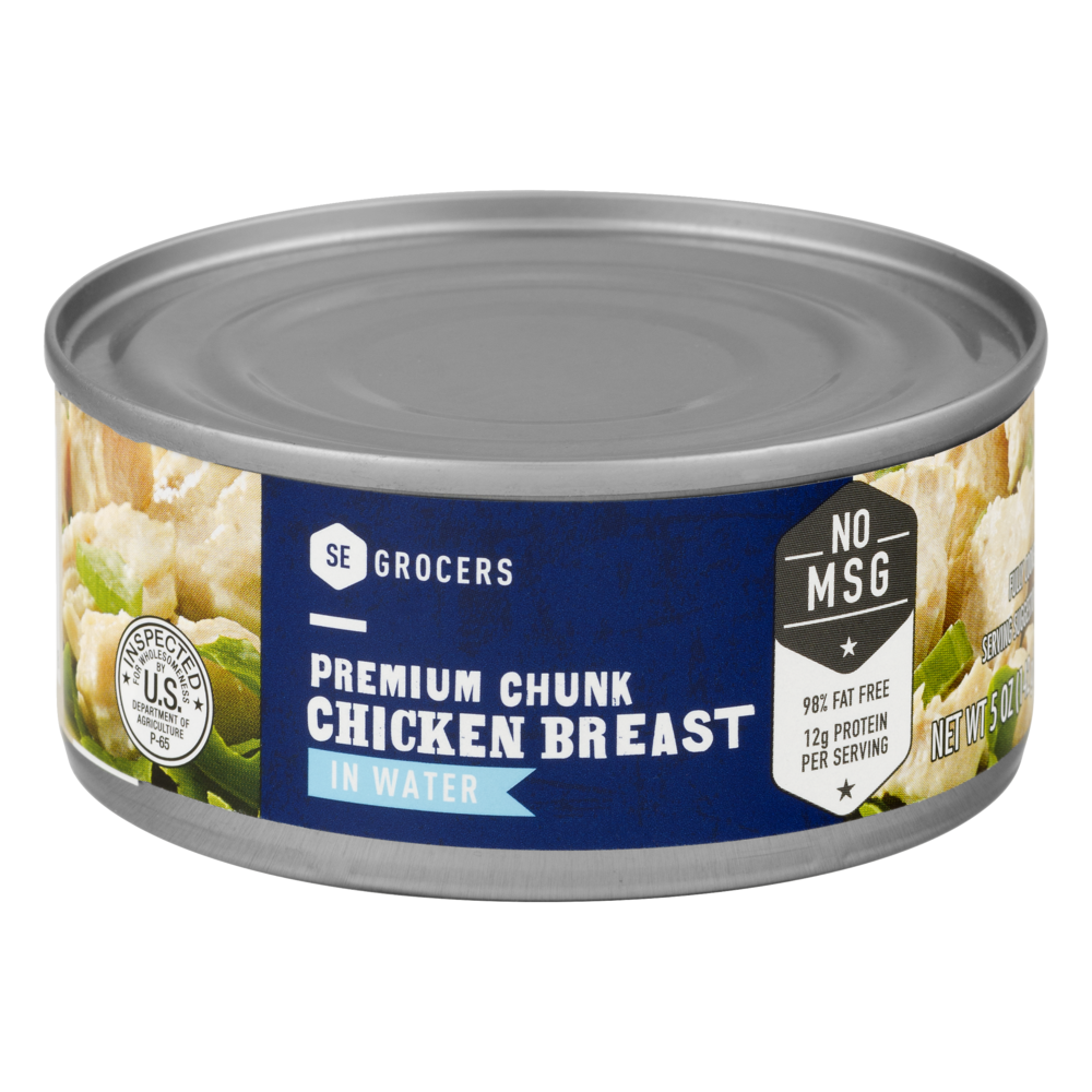 slide 1 of 1, SE Grocers Premium Chunk Chicken Breast In Water, 5 oz