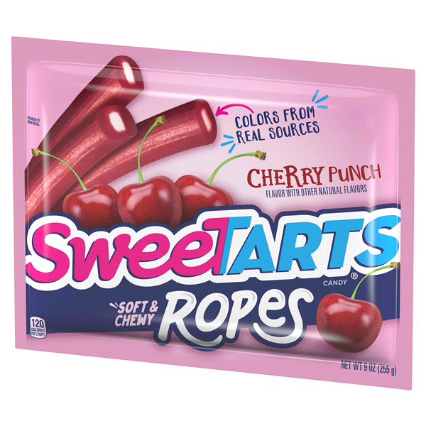 slide 5 of 29, SweeTARTS Cherry Punch Soft & Chewy Ropes Candy, 9 oz
