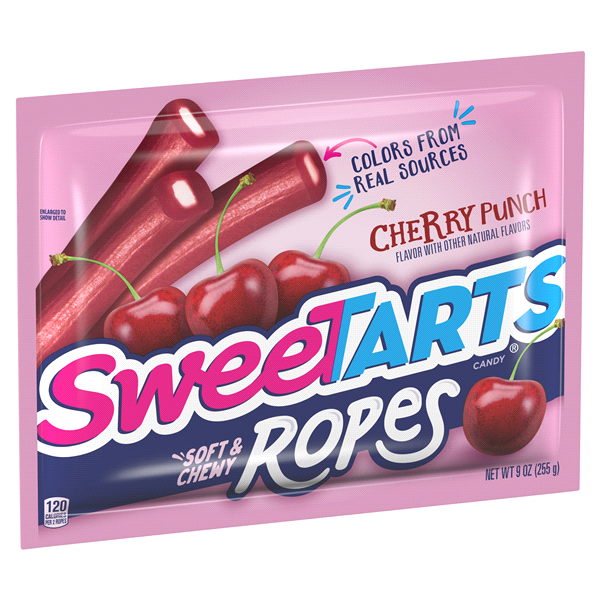 slide 8 of 29, SweeTARTS Cherry Punch Soft & Chewy Ropes Candy, 9 oz