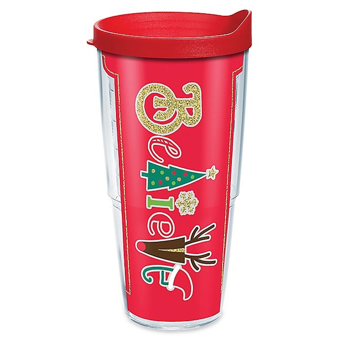 slide 1 of 1, Tervis Holiday Believe'' Wrap Tumbler with Lid'', 24 oz