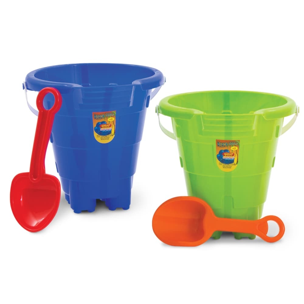 slide 1 of 1, Amloid Beach Tools Castle Pail & Shovel Set - Assorted, 1 ct