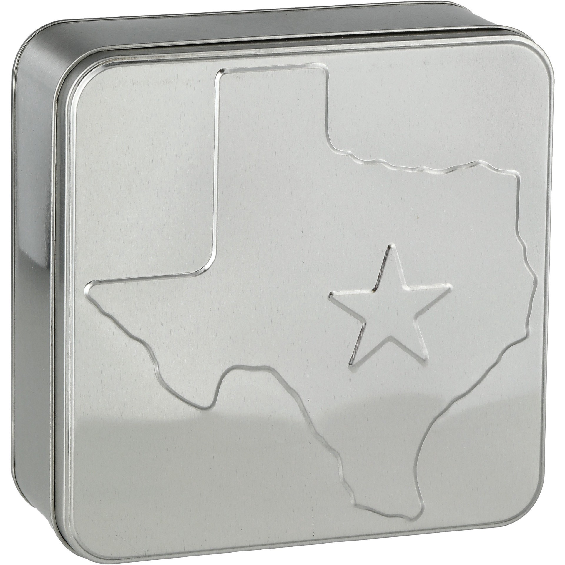 slide 1 of 1, our goods Cookie Tin Texas Star - Silver, 9ftft