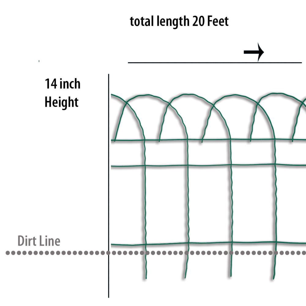slide 2 of 4, Panacea Arch Fence Roll - Green, 14 in x 20 ft