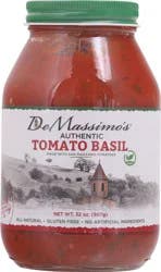 De Massimo's Demassimo's Authentic Tomato Basil Pasta Sauce - 32 oz