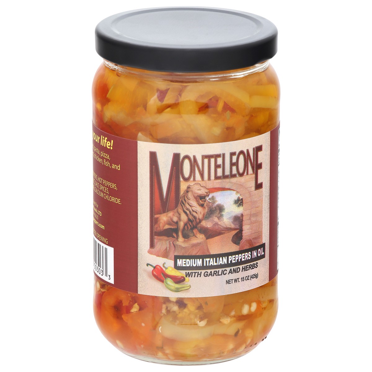 slide 5 of 14, Monteleone Medium Italian Peppers in Oil with Garlic and Herbs 15 oz, 15 oz