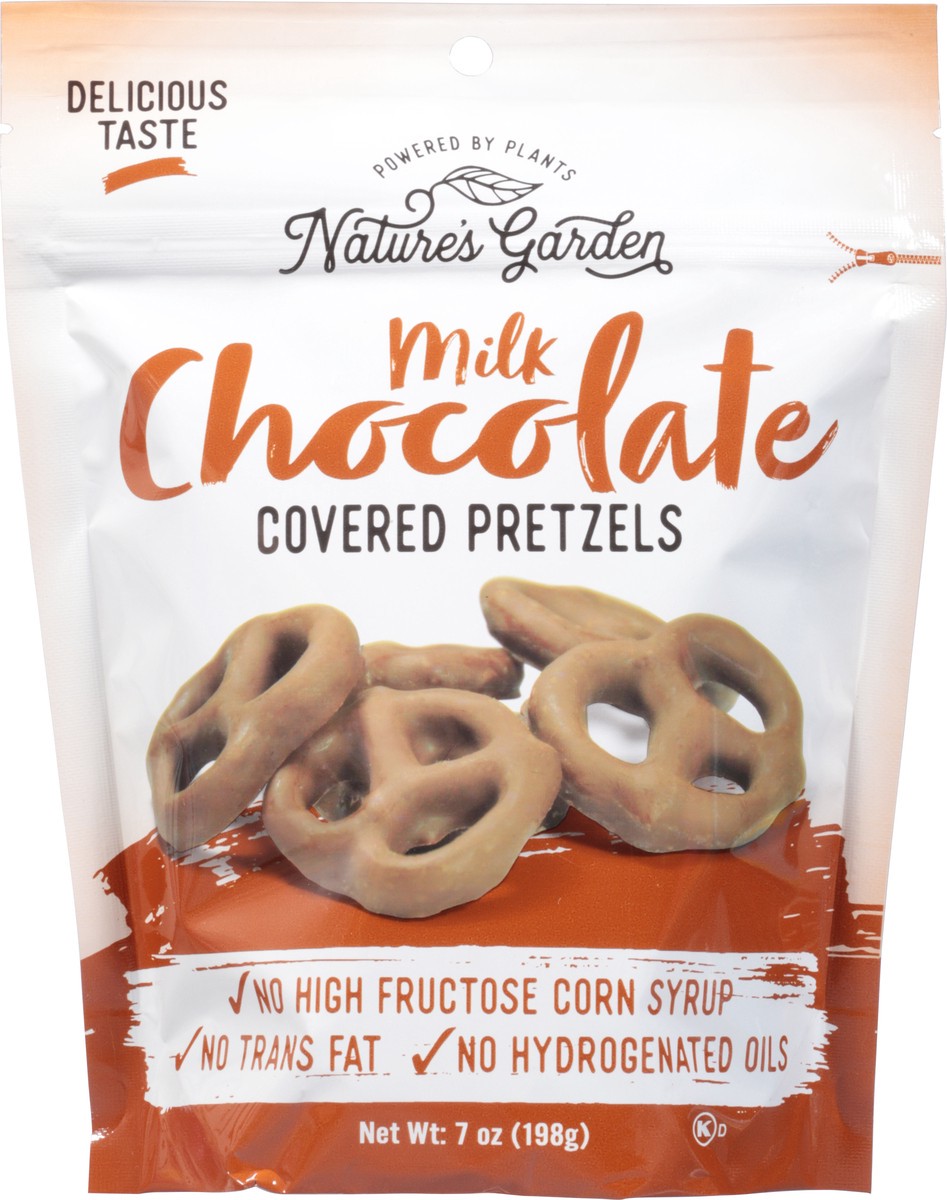 slide 4 of 9, Nature's Garden Milk Chocolate Covered Pretzels 7 oz, 7 oz