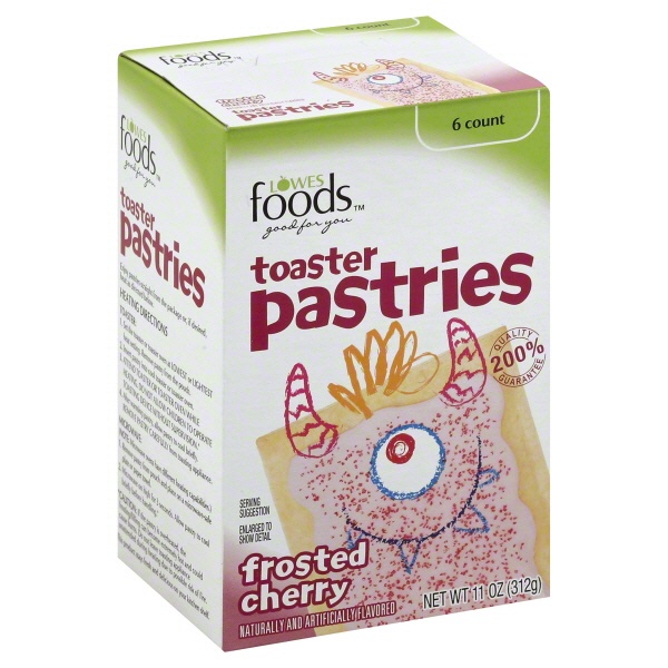 slide 1 of 1, Lowes Foods Toaster Pastries Frosted Cherry, 11 oz