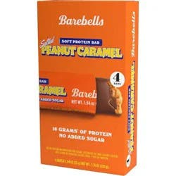 Barebells No Added Sugar Salted Peanut Caramel Soft Protein Bar 4 - 1.94 oz Bars