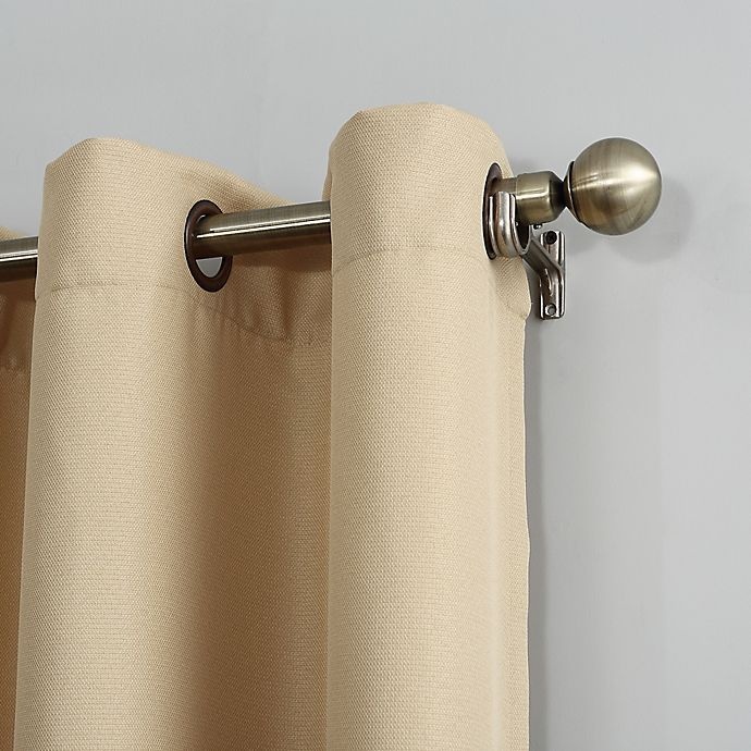 slide 2 of 4, No. 918 No.918 Montego Textured Grommet Semi Sheer Window Curtain Panel - Taupe, 95 in