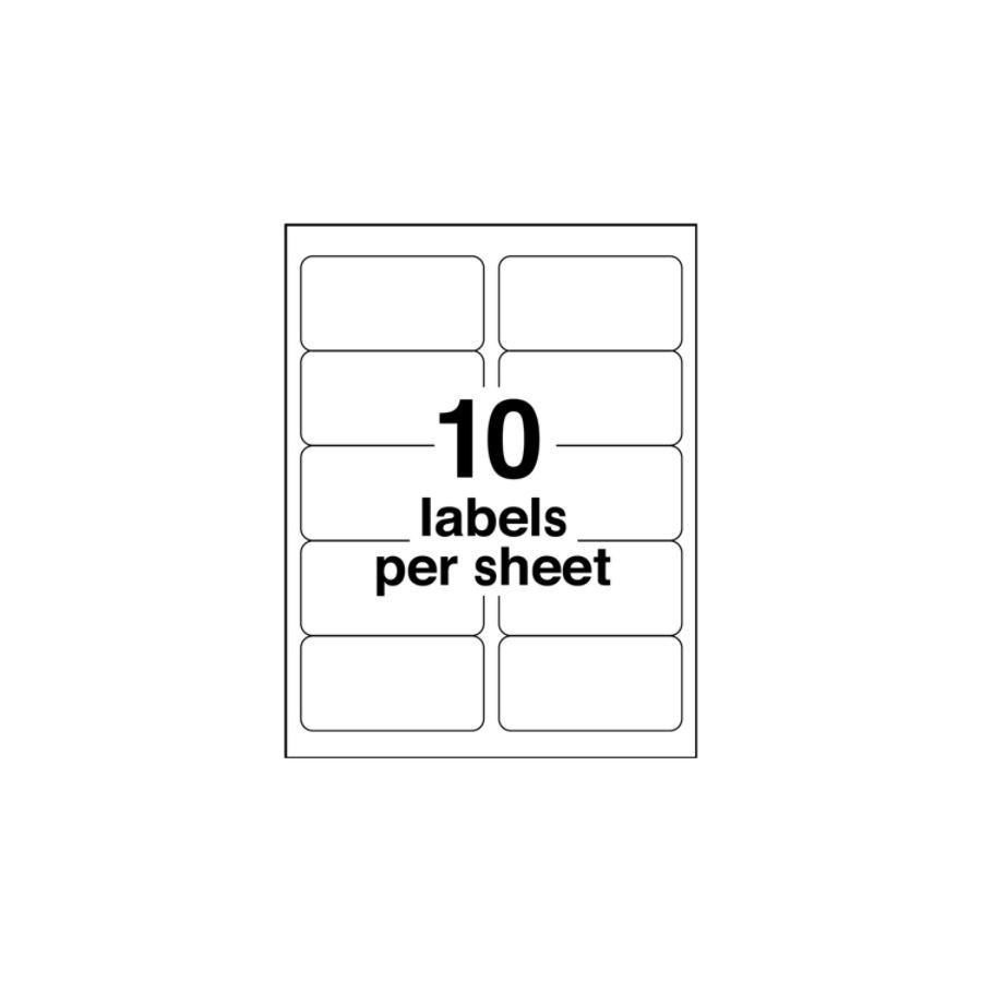 slide 4 of 8, Avery Repositionable Inkjet Shipping Labels, 58163, White, 250 ct; 2 in x 4 in