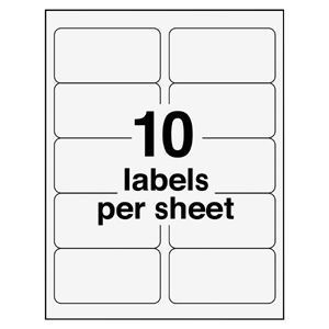 slide 8 of 8, Avery Repositionable Inkjet Shipping Labels, 58163, White, 250 ct; 2 in x 4 in