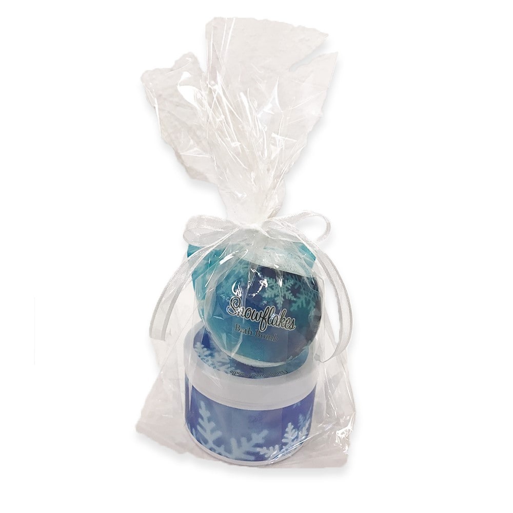 slide 1 of 1, Primal Elements Snowflakes Gift Bag, 15.47 oz