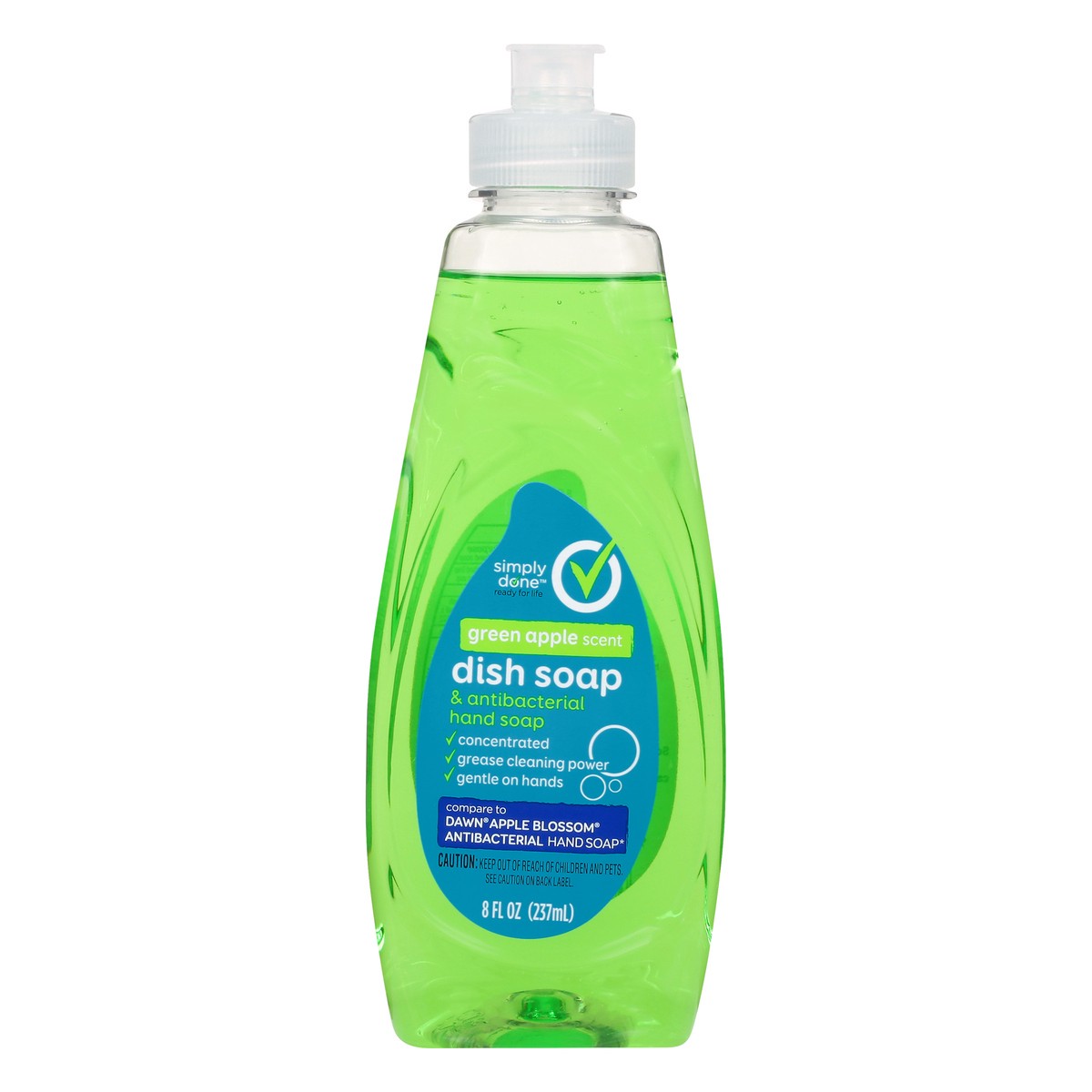 slide 1 of 9, Simply Done Dish Soap & Hand Soap, Green Apple Scent, 8 oz