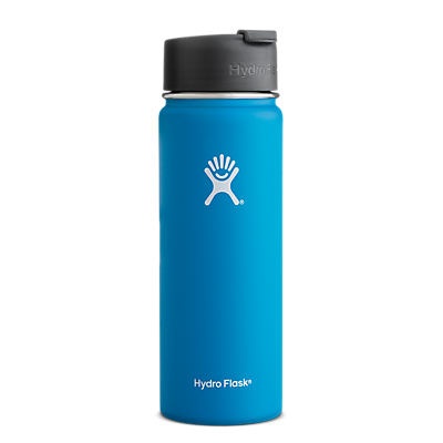 slide 1 of 1, Hydro Flask 20oz Wide Mouth Pacific Blue, with Flip Lid, 20 oz
