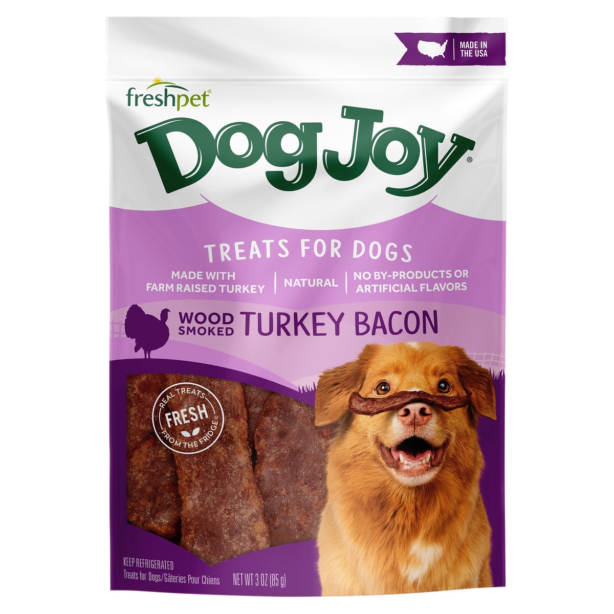 slide 5 of 5, Freshpet Dog Joy Turkey Bacon Treats, 3 oz