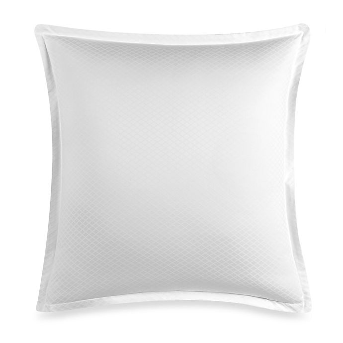 slide 1 of 1, Wamsutta 400-Thread-Count Cotton Diamond Jacquard European Pillow Sham - White, 1 ct